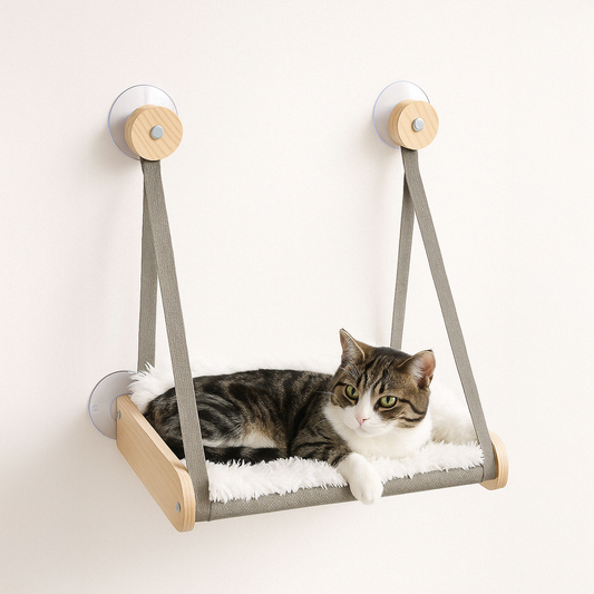 Window Hammock Cat Tree – Space-Saving Cozy Perch