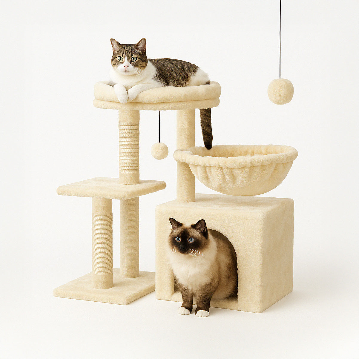 Premium Alpine Retreat Cat Tree – Multi-Level Scratching Towers