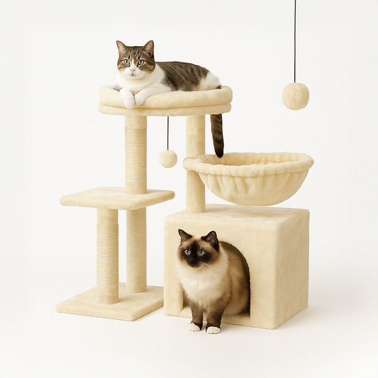 Premium Alpine Retreat Cat Tree – Multi-Level Scratching Towers